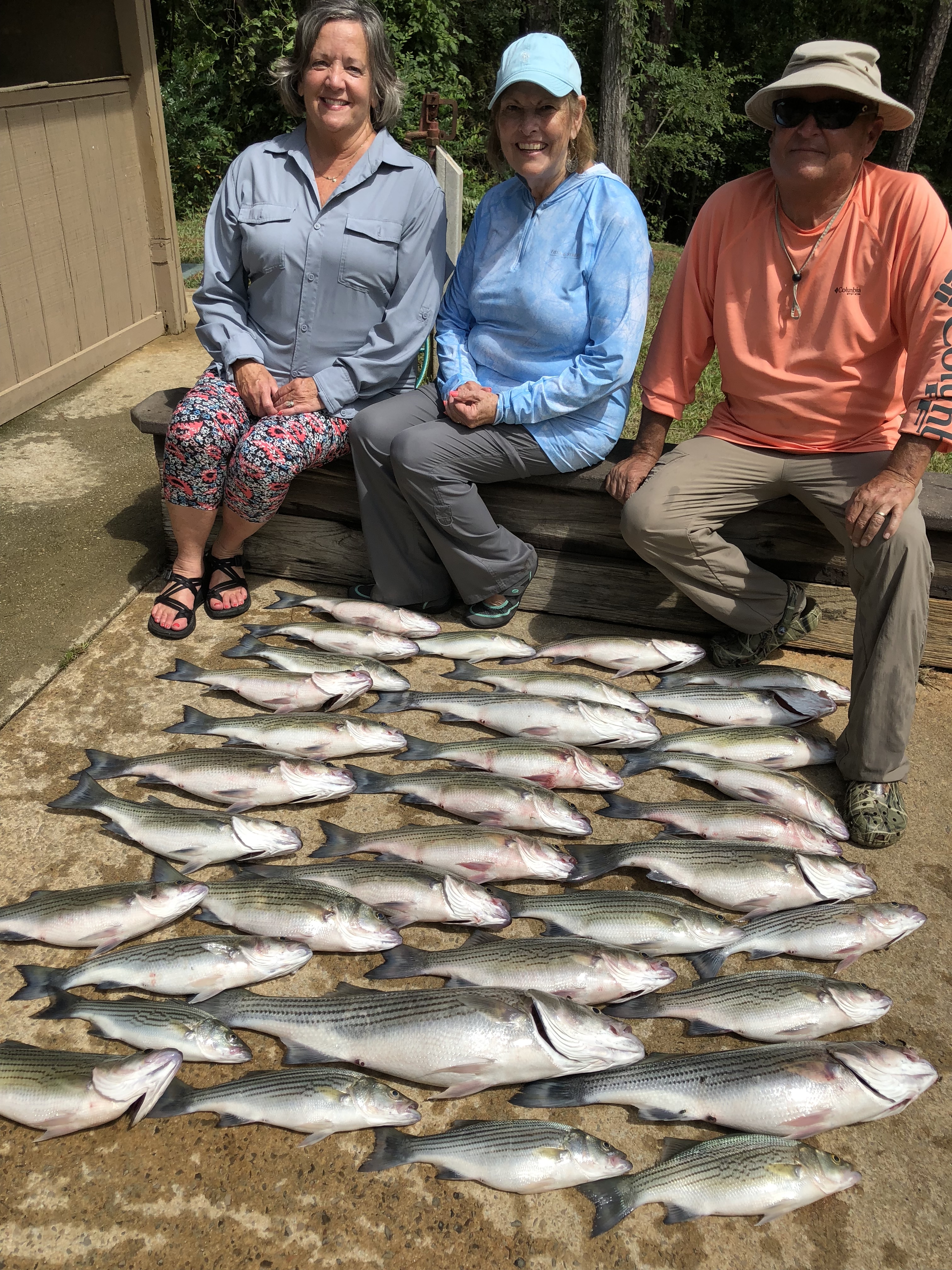 August 10, 2018 Debbie Fletcher, Juanita and Ricky Cleghorn with their nice catch. IMG_2297