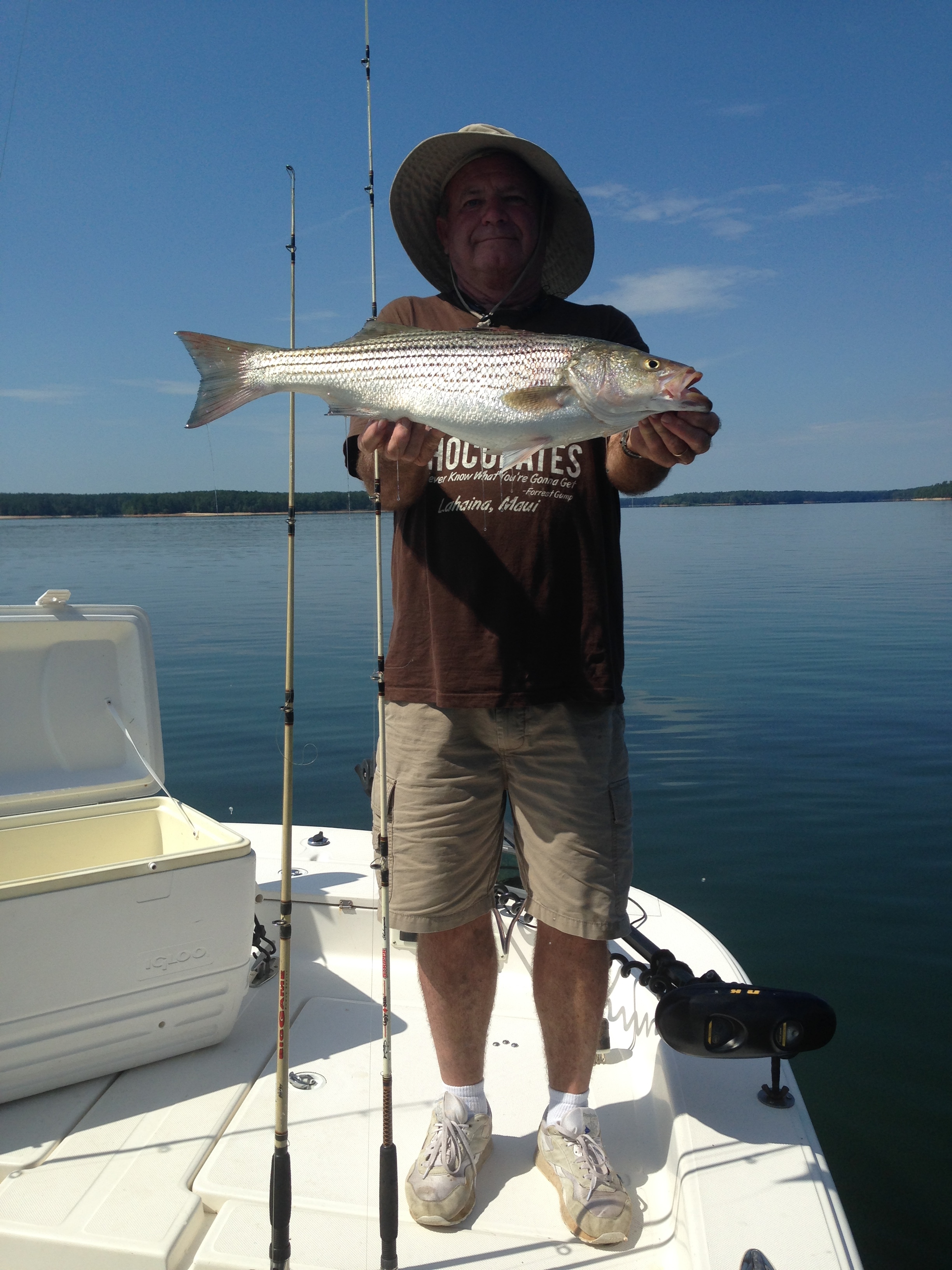Captain Billy with his 8 lbs striper